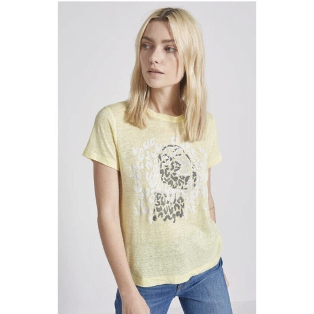 Current Elliott The Clean Cut Tee 1 Small Yellow
